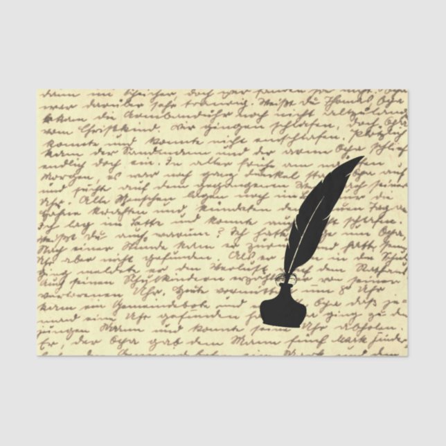 Papel de té de regalo con letra antigua (Anverso)