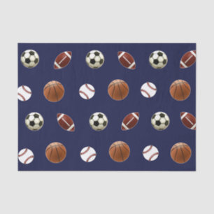 Papel de té de regalo con temas deportivos