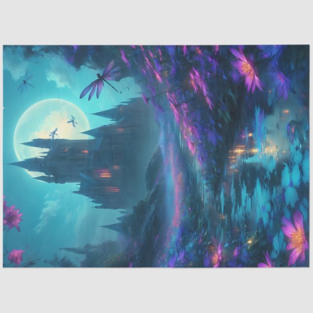 Papel de té del castillo de la libélula (Anverso)