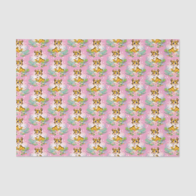 Papel de té del Naranja juguetón Tabby Kittens (Anverso)