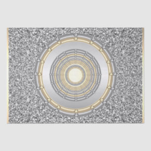 Papel de té dorado plateado