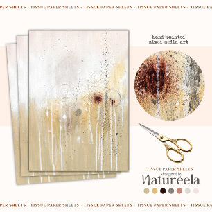 Papel de té elegante en tonos beige y marrón