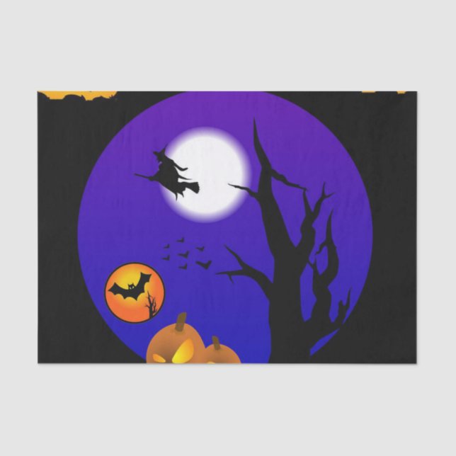 Papel de té feliz de Halloween (Anverso)