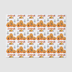 Papel de té feliz de Halloween, calabaza