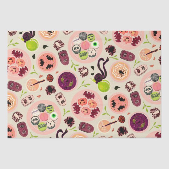 Papel de té Fiesta de Halloween (Anverso)