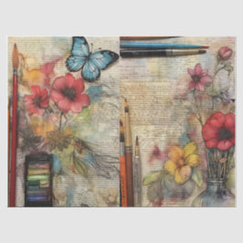 Papel de té floral inspirado en artes y artesanías