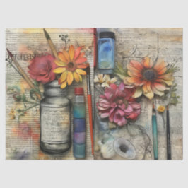 Papel de té floral inspirado en artes y artesanías