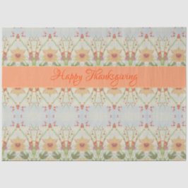 Papel de té florido de Acción de Gracias de gran B