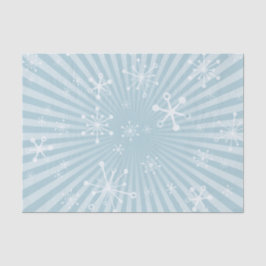 Papel de té ligero azul moderno con copos de nieve