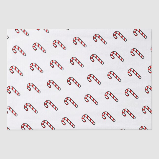 Papel de té para feriado de Candy Cane (Anverso)