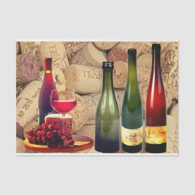 Papel de té para regalo de vino y corcho (Anverso)