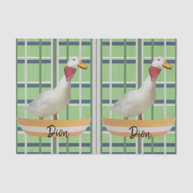 Papel de té Pato de plástico verde (Anverso)