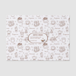 Papel de té personalizado del patrón de café moder