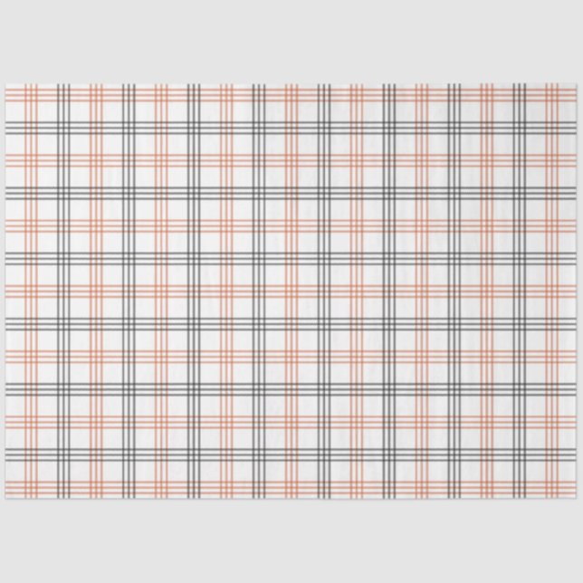 Papel de té rayado negro y Naranja (Anverso)