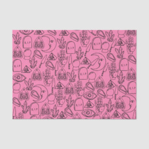 Papel de té rosado de Halloween