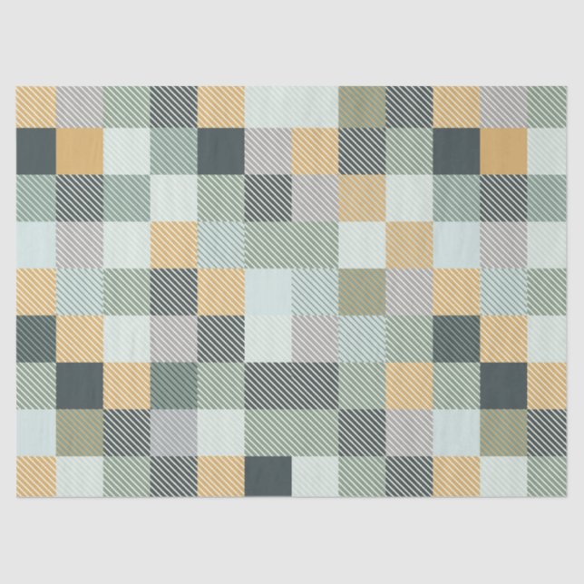 Papel de té verde dorado azul (Anverso)