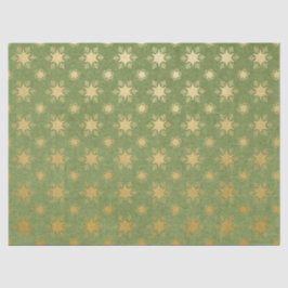 Papel de té verde y dorado para las fiestas navide
