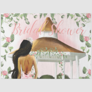 Papel de tejado de ducha de novia