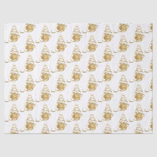 Papel de tejido actual de árbol de Navidad de cint