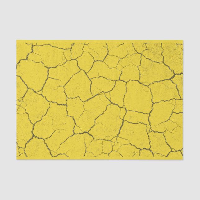 Papel de tejido amarillo mostaza roto (Anverso)