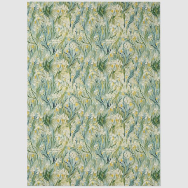 Papel de tejido amarillo verde marfil-salvaje (Anverso)