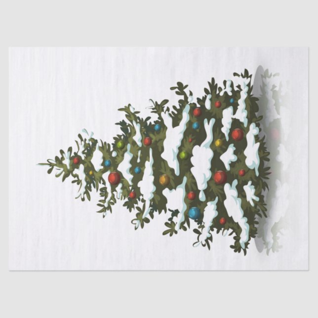 PAPEL DE TEJIDO: ÁRBOL DE NAVIDAD (Anverso)
