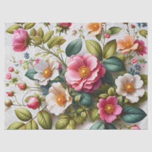 Papel de tejido artesanal rosado para Rosas silves