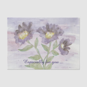 Papel de tejido asombroso flores moradas grandes