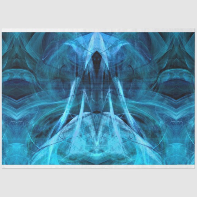 Papel de Tejido Azul Ascendente en la Descomposici (Anverso)