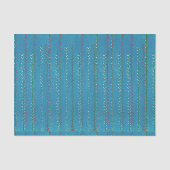 PAPEL DE TEJIDO AZUL DE IMPRESIÓN JAPONESA (Anverso)