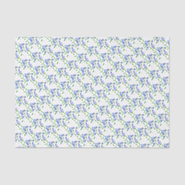 Papel de tejido blanco verde azul (Anverso)