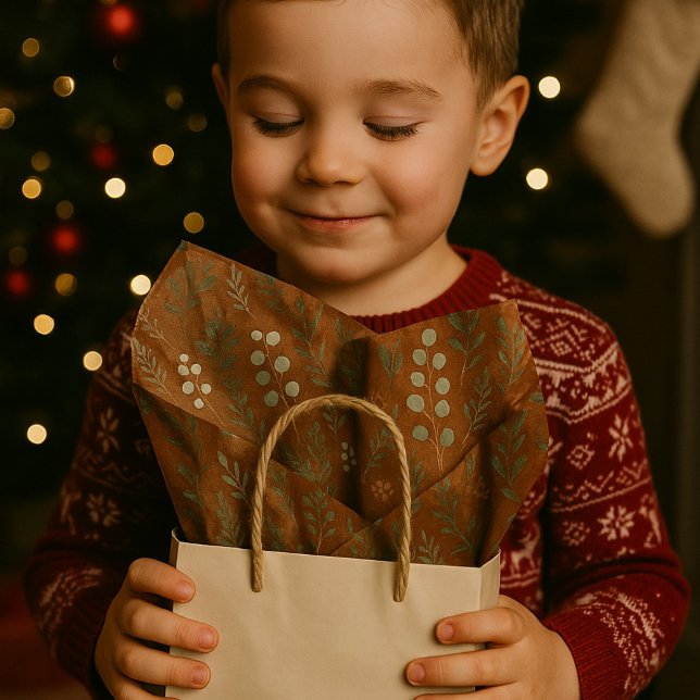Papel de tejido botánico rústico - Pino y Eucalipt (Subido por el creador)