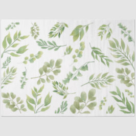 Papel de tejido botánico verde flotante