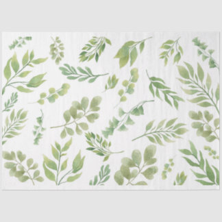 Papel de tejido botánico verde flotante