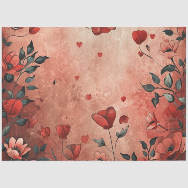 Papel de tejido cardíaco romántico (Anverso)