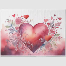 Papel de tejido cardíaco romántico