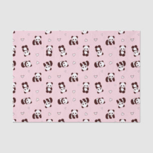 Papel de tejido cardíaco rosado Panda