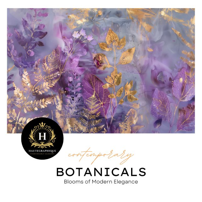 Papel de tejido con elegancia botánica púrpura (Subido por el creador)