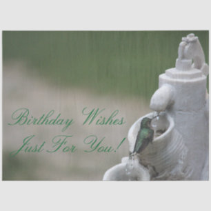 Papel De Tejido Con Hummingbird