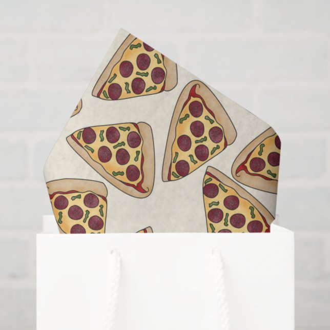 Papel de tejido con temática Fiesta Pizza (Bolsa de regalo)