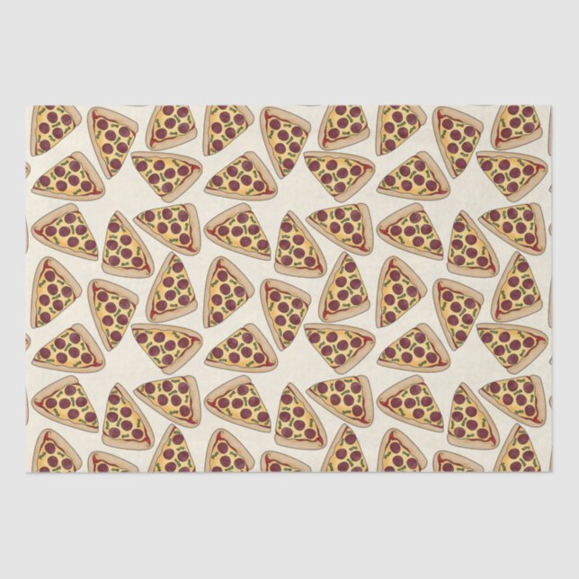 Papel de tejido con temática Fiesta Pizza (Anverso)