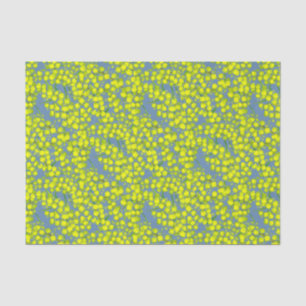 Papel de tejido de acacia amarillo azul