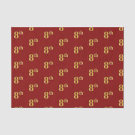 Papel de Tejido de Actos Rojo, Faux Gold 8th (Octa