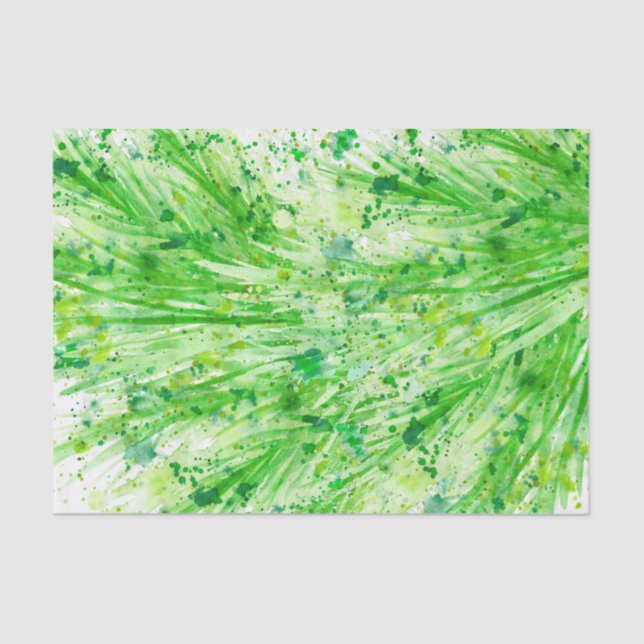 Papel de tejido de acuarela abstracto de vegetació (Anverso)