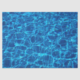 papel de tejido de agua azul profundo