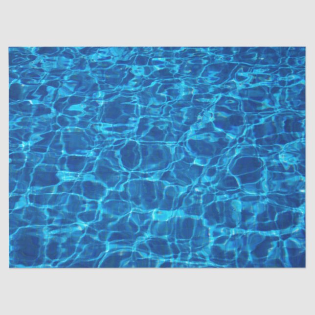 papel de tejido de agua azul profundo (Anverso)