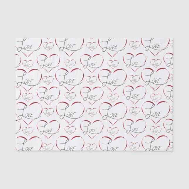 Papel de tejido de amor de San Valentín (Anverso)