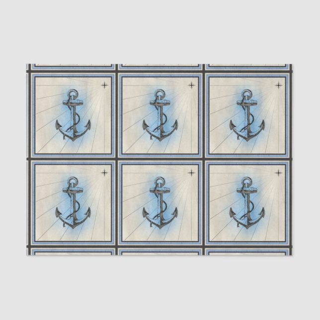 papel de tejido de anclaje de barco náutico (Anverso)