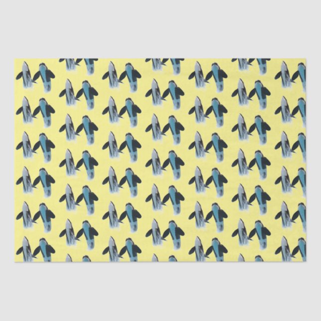 Papel de tejido de ballena orca / asesino (Anverso)