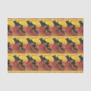 Papel De Tejido De Brujas Y Gatos Negros